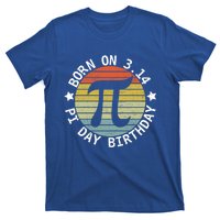 Born On Pi Day Birthday Happy 14 March Pi Day Teacher Funny Gift T-Shirt