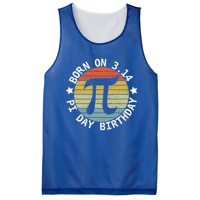 Born On Pi Day Birthday Happy 14 March Pi Day Teacher Funny Gift Mesh Reversible Basketball Jersey Tank