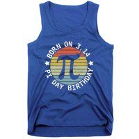 Born On Pi Day Birthday Happy 14 March Pi Day Teacher Funny Gift Tank Top