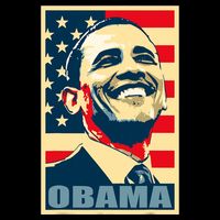 Barack Obama President 44 American Flag Happy Democrat Drawstring Bag