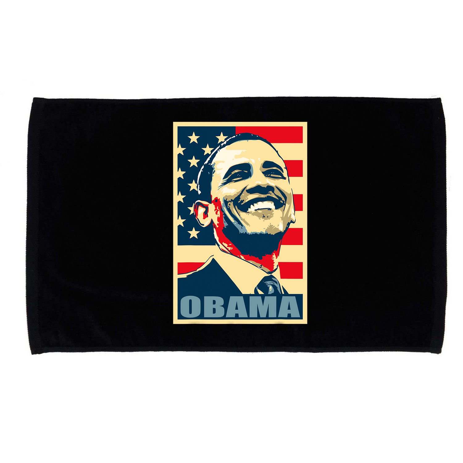 Barack Obama President 44 American Flag Happy Democrat Microfiber Hand Towel