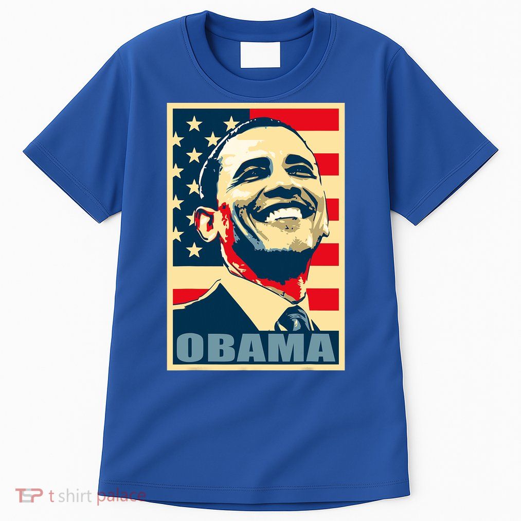 Barack Obama President 44 American Flag Happy Democrat Tall T-Shirt