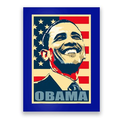 Barack Obama President 44 American Flag Happy Democrat Poster