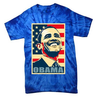 Barack Obama President 44 American Flag Happy Democrat Tie-Dye T-Shirt