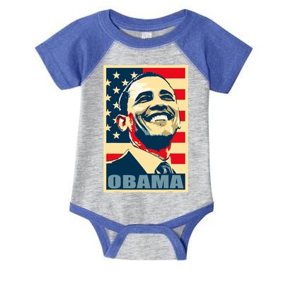 Barack Obama President 44 American Flag Happy Democrat Infant Baby Jersey Bodysuit