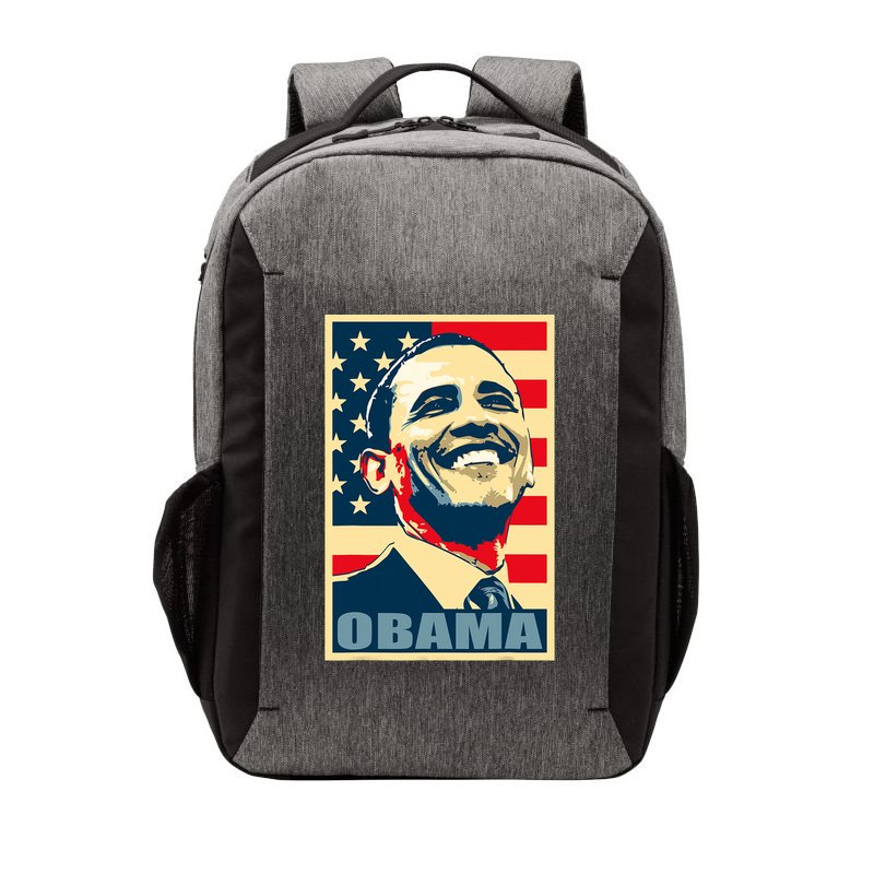 Barack Obama President 44 American Flag Happy Democrat Vector Backpack