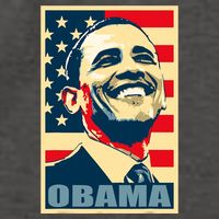 Barack Obama President 44 American Flag Happy Democrat Vector Backpack