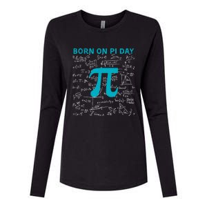 Born On Pi Day Pi Day Birthday Celebrate National Pi Day Gift Womens Cotton Relaxed Long Sleeve T-Shirt