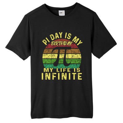 Born On Pi Day 14 March Birthday Saying Happy Pi Day Gift Tall Fusion ChromaSoft Performance T-Shirt