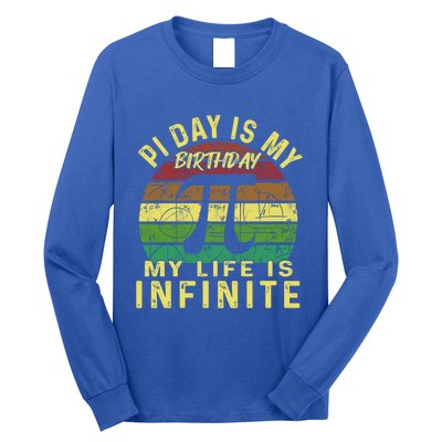 Born On Pi Day 14 March Birthday Saying Happy Pi Day Gift Long Sleeve Shirt