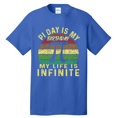 Born On Pi Day 14 March Birthday Saying Happy Pi Day Gift Tall T-Shirt