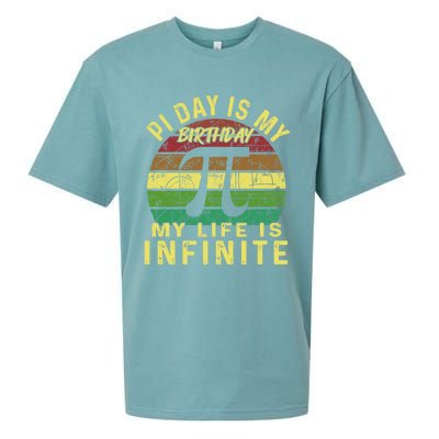 Born On Pi Day 14 March Birthday Saying Happy Pi Day Gift Sueded Cloud Jersey T-Shirt