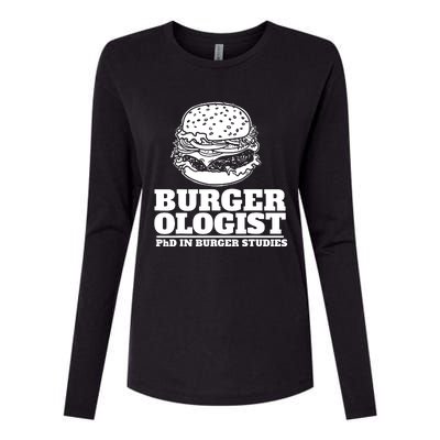 Burger Ologist Phd In Burger Studies Womens Cotton Relaxed Long Sleeve T-Shirt