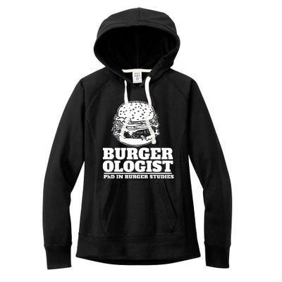 Burger Ologist Phd In Burger Studies Women's Fleece Hoodie