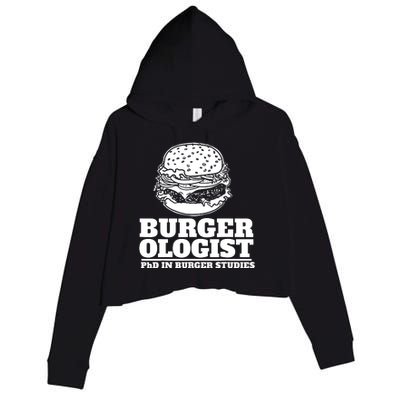 Burger Ologist Phd In Burger Studies Crop Fleece Hoodie