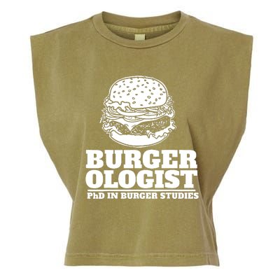 Burger Ologist Phd In Burger Studies Garment-Dyed Women's Muscle Tee