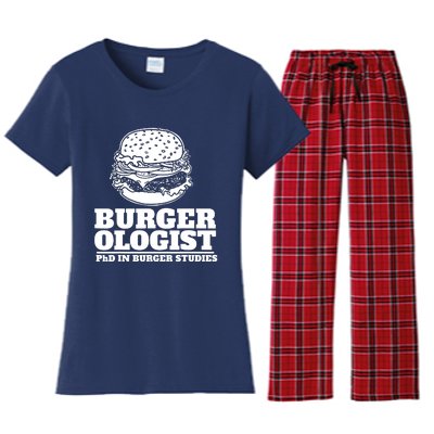 Burger Ologist Phd In Burger Studies Women's Flannel Pajama Set