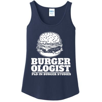 Burger Ologist Phd In Burger Studies Ladies Essential Tank