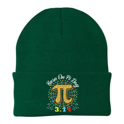 Born on Pi Day Math Birthday Decorations Happy 14 March 14th Knit Cap Winter Beanie