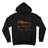 Black Orange Plaid Mama Bear four cubs Halloween Fall Autumn Hoodie