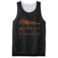 Black Orange Plaid Mama Bear four cubs Halloween Fall Autumn Mesh Reversible Basketball Jersey Tank