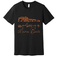 Black Orange Plaid Mama Bear four cubs Halloween Fall Autumn Premium T-Shirt