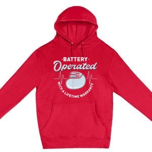 Battery Operated Pacemaker Recipient Heart Attack Survivor Premium Pullover Hoodie