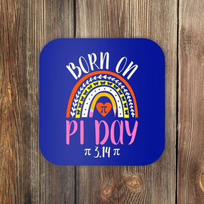 Born On Pi Day 314 Birthday Geeky Math Funny Pi Day Great Gift Coaster