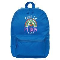 Born On Pi Day 314 Birthday Geeky Math Funny Pi Day Great Gift 16 in Basic Backpack