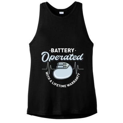 Battery Operated Pacemaker Recipient Heart Attack Survivor Ladies PosiCharge Tri-Blend Wicking Tank