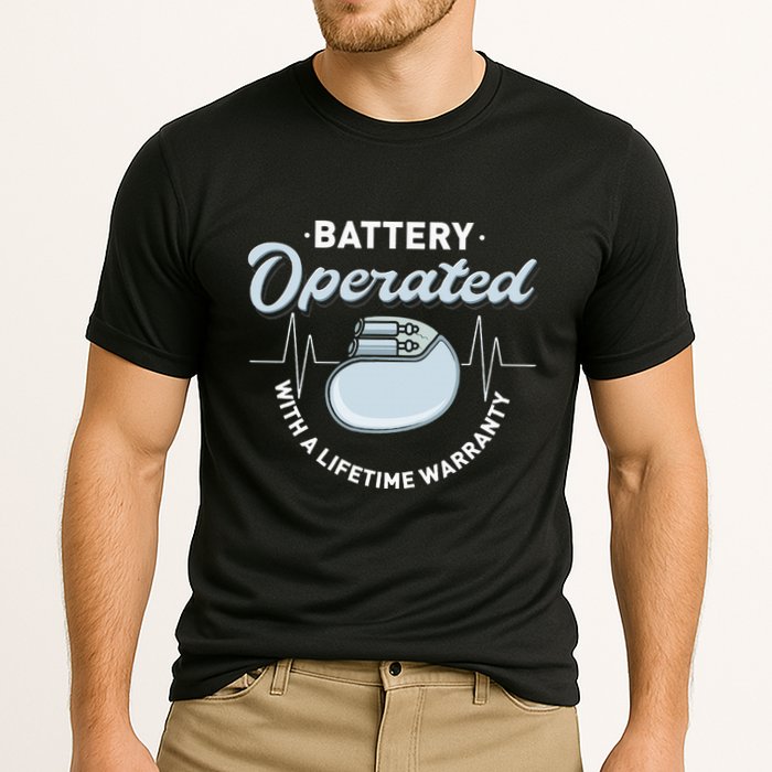 Battery Operated Pacemaker Recipient Heart Attack Survivor Performance Shirt