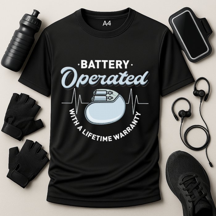 Battery Operated Pacemaker Recipient Heart Attack Survivor Performance Shirt