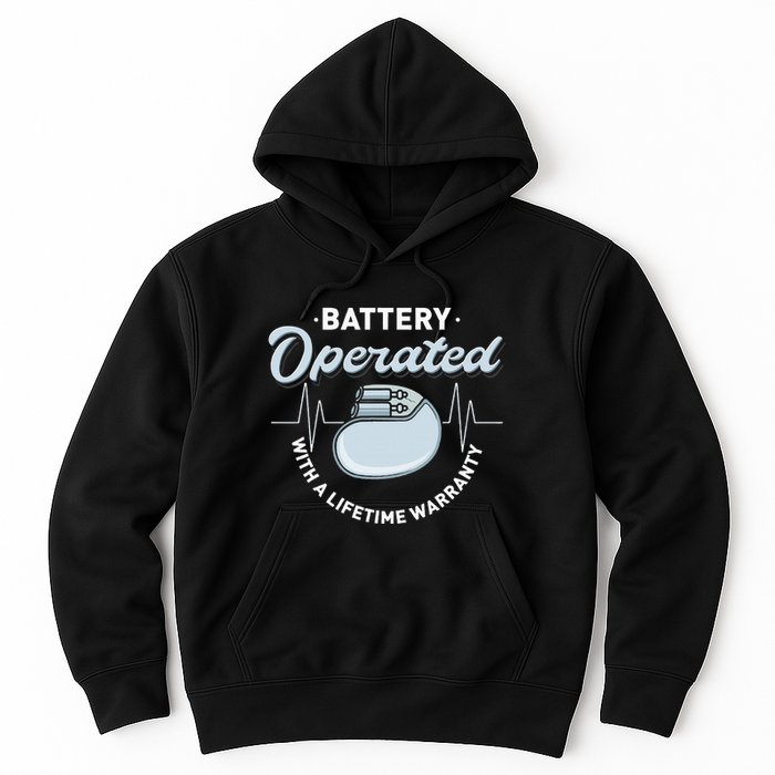 Battery Operated Pacemaker Recipient Heart Attack Survivor Hoodie