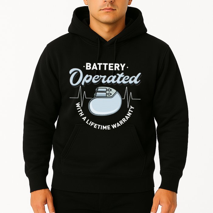 Battery Operated Pacemaker Recipient Heart Attack Survivor Hoodie