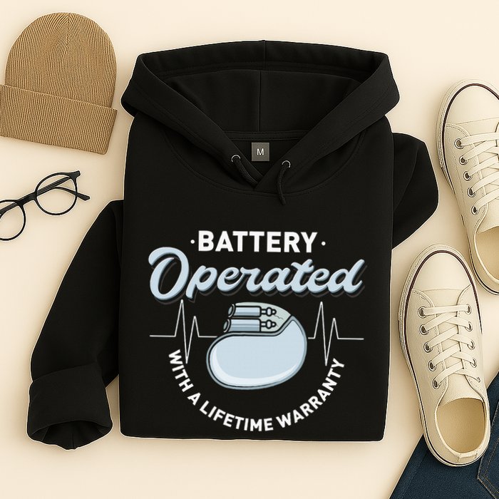 Battery Operated Pacemaker Recipient Heart Attack Survivor Hoodie