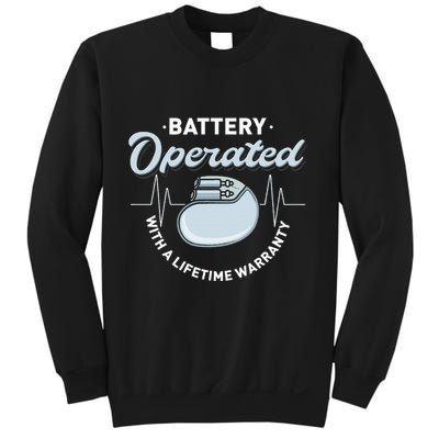 Battery Operated Pacemaker Recipient Heart Attack Survivor Sweatshirt