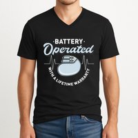Battery Operated Pacemaker Recipient Heart Attack Survivor V-Neck T-Shirt