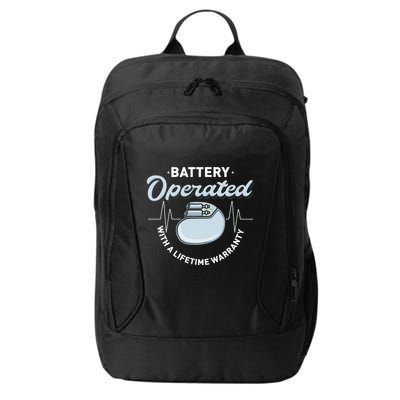Battery Operated Pacemaker Recipient Heart Attack Survivor City Backpack