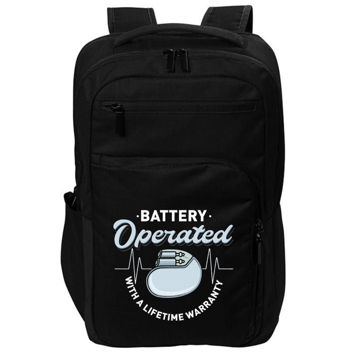 Battery Operated Pacemaker Recipient Heart Attack Survivor Impact Tech Backpack