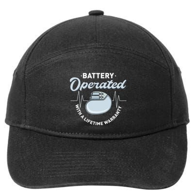 Battery Operated Pacemaker Recipient Heart Attack Survivor 7-Panel Snapback Hat