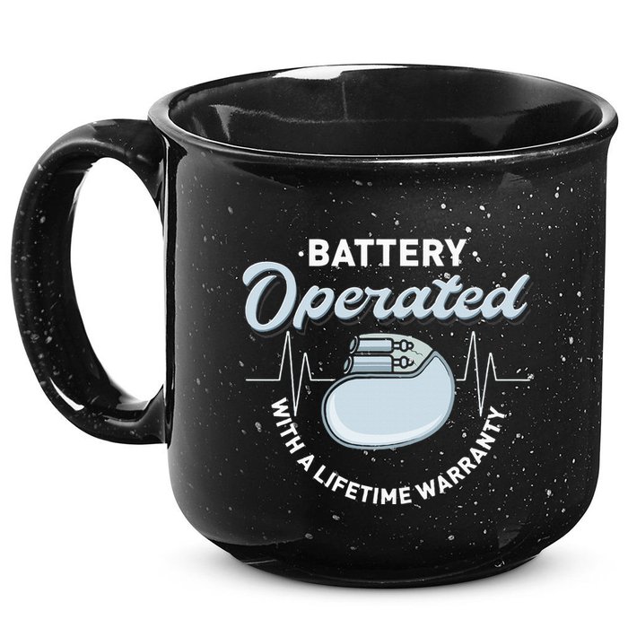 Battery Operated Pacemaker Recipient Heart Attack Survivor 15oz Campfire Ceramic Mug