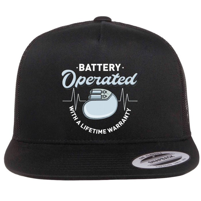 Battery Operated Pacemaker Recipient Heart Attack Survivor Flatbill Hat