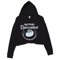 Battery Operated Pacemaker Recipient Heart Attack Survivor Crop Fleece Hoodie