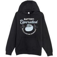 Battery Operated Pacemaker Recipient Heart Attack Survivor Premium Pullover Hoodie
