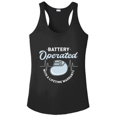 Battery Operated Pacemaker Recipient Heart Attack Survivor Ladies PosiCharge Competitor Racerback Tank