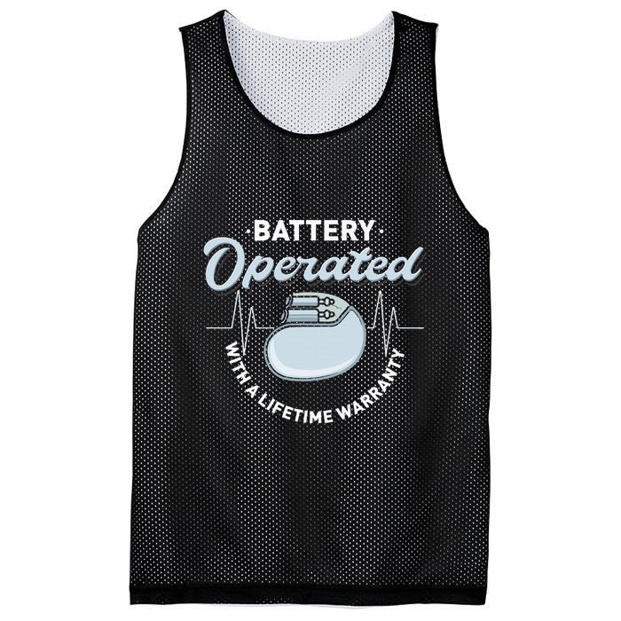 Battery Operated Pacemaker Recipient Heart Attack Survivor Mesh Reversible Basketball Jersey Tank