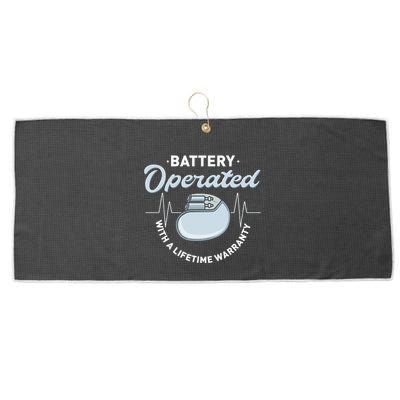 Battery Operated Pacemaker Recipient Heart Attack Survivor Large Microfiber Waffle Golf Towel