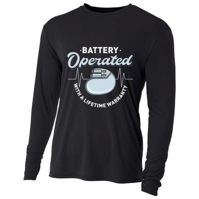 Battery Operated Pacemaker Recipient Heart Attack Survivor Cooling Performance Long Sleeve Crew