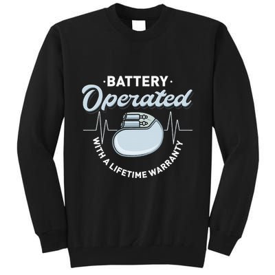 Battery Operated Pacemaker Recipient Heart Attack Survivor Tall Sweatshirt