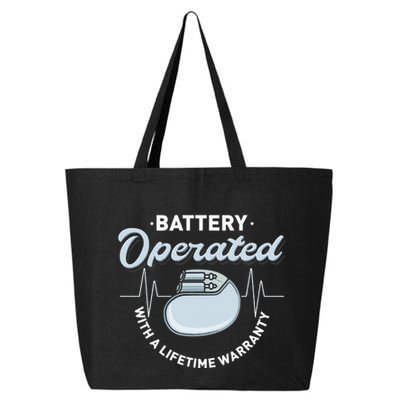 Battery Operated Pacemaker Recipient Heart Attack Survivor 25L Jumbo Tote